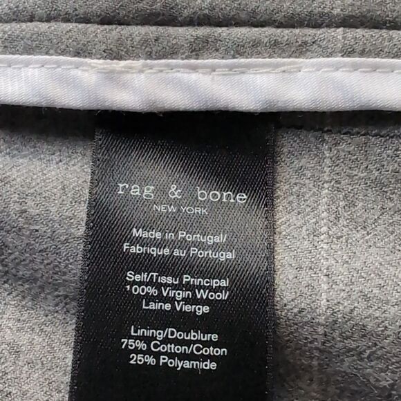 RAG & BONE Grey Andre checked 💯 wool blazer S - Picture 5 of 16